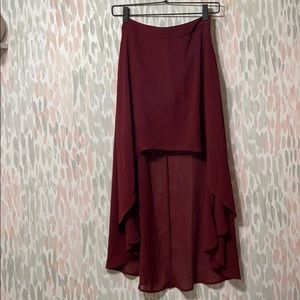 Burgundy skirt